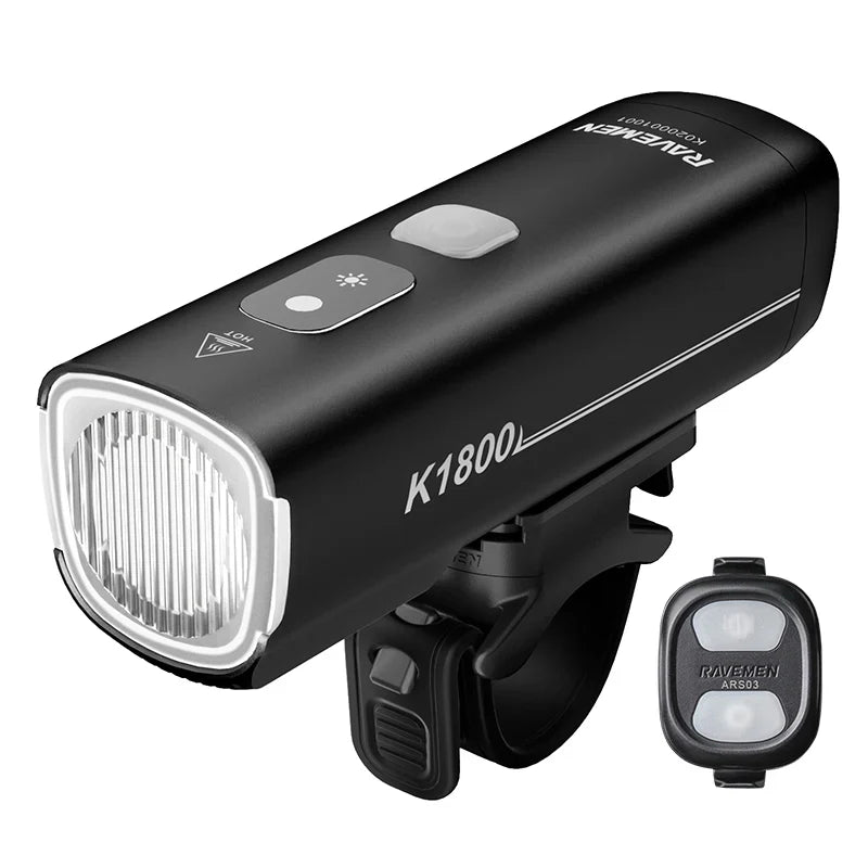 RAVEMEN K1800 Smart Bike Lights with AI Night Riding Mode-0