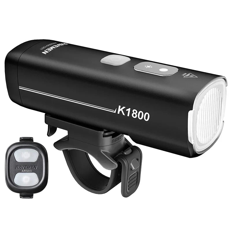 RAVEMEN K1800 Smart Bike Lights with AI Night Riding Mode-1